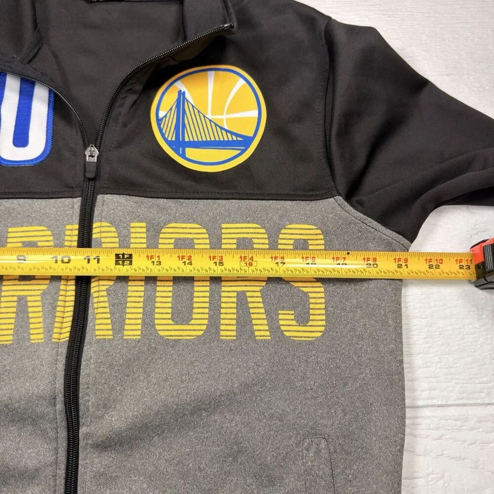Golden State Warriors Stephen Curry #30 Full Zip Track Jacket NBA S Black Gray